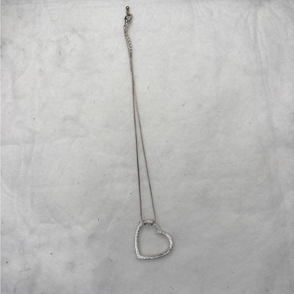Elegant Silver Heart Pendant Necklace
